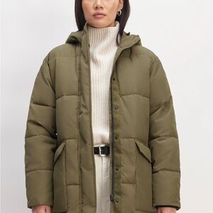 Everlane Olive Green Women's Puffer Jacket
